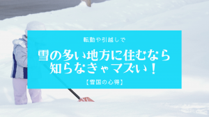 雪国対策